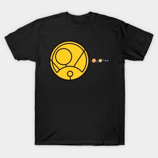 The Solar System to Scale (in Gallifreyan) T-Shirt